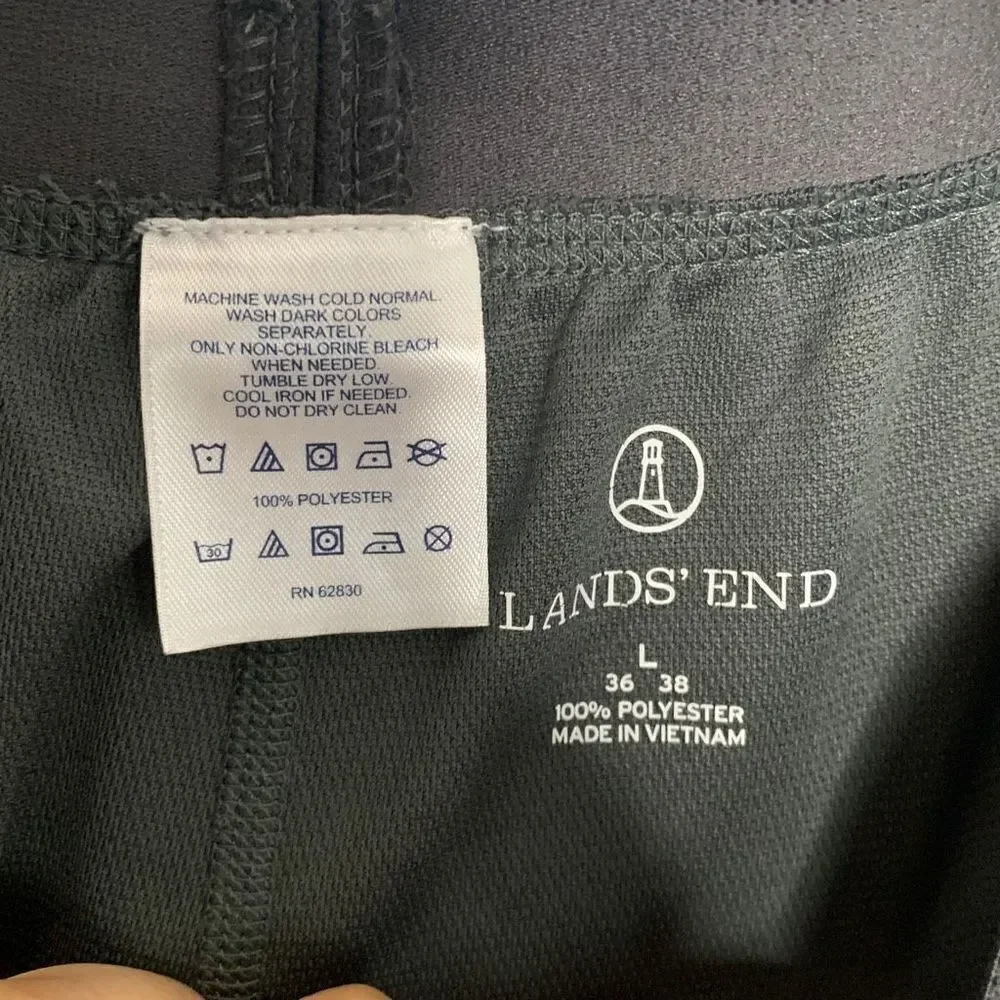 Lands End Mens Base Layer Size Large Gray